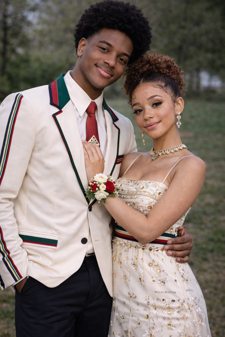 Prom black couple gucci