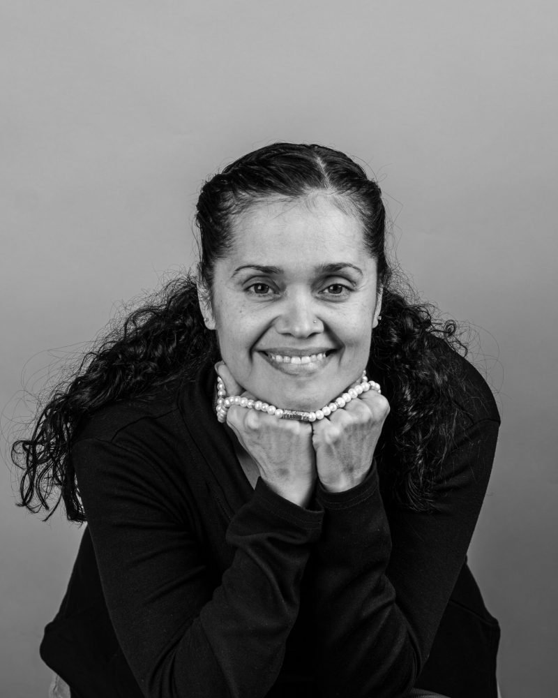 Latino Woman Black:white pic